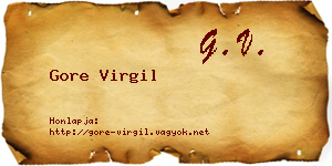 Gore Virgil névjegykártya